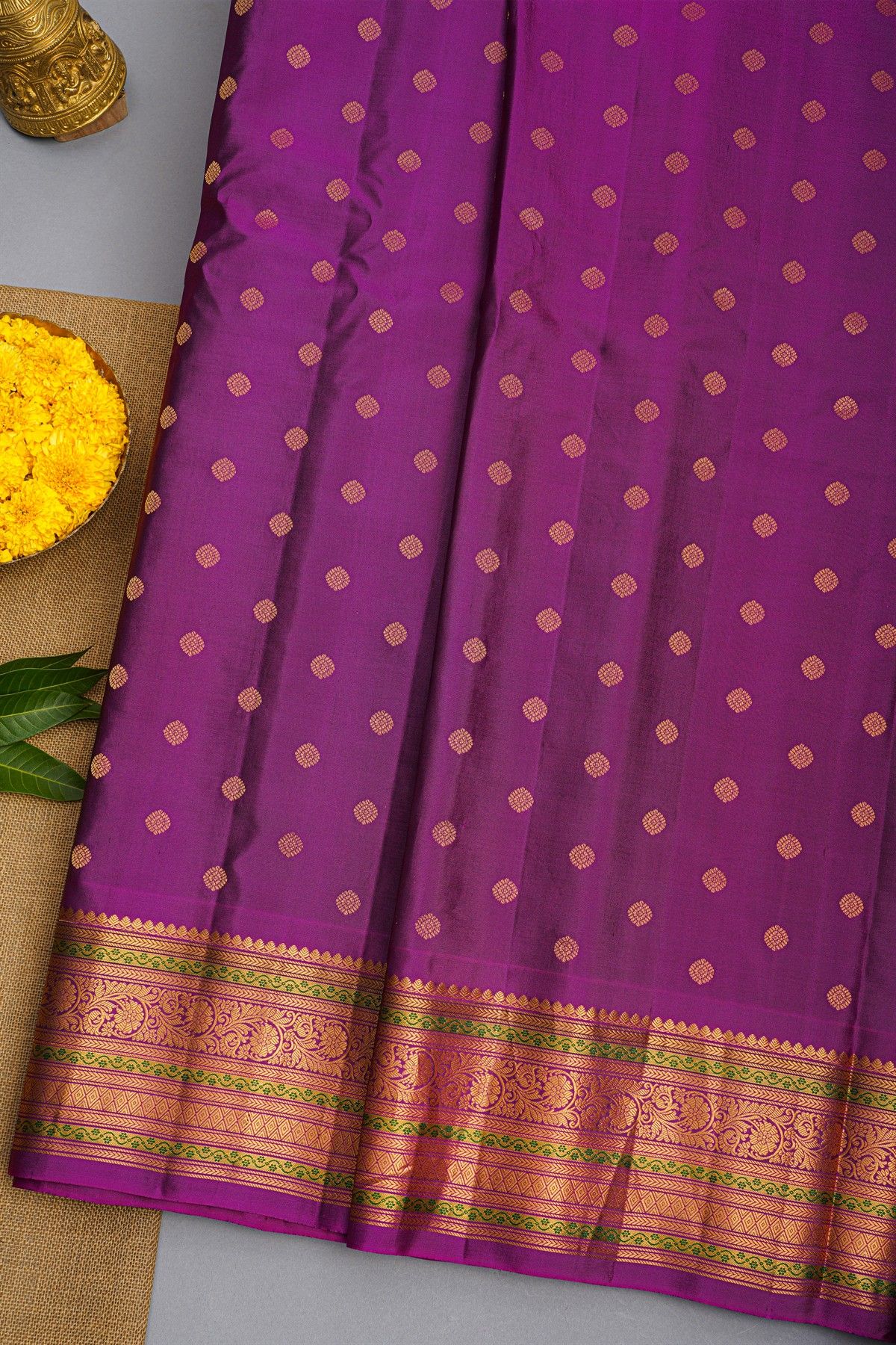 Gadwal Silk Purple Saree