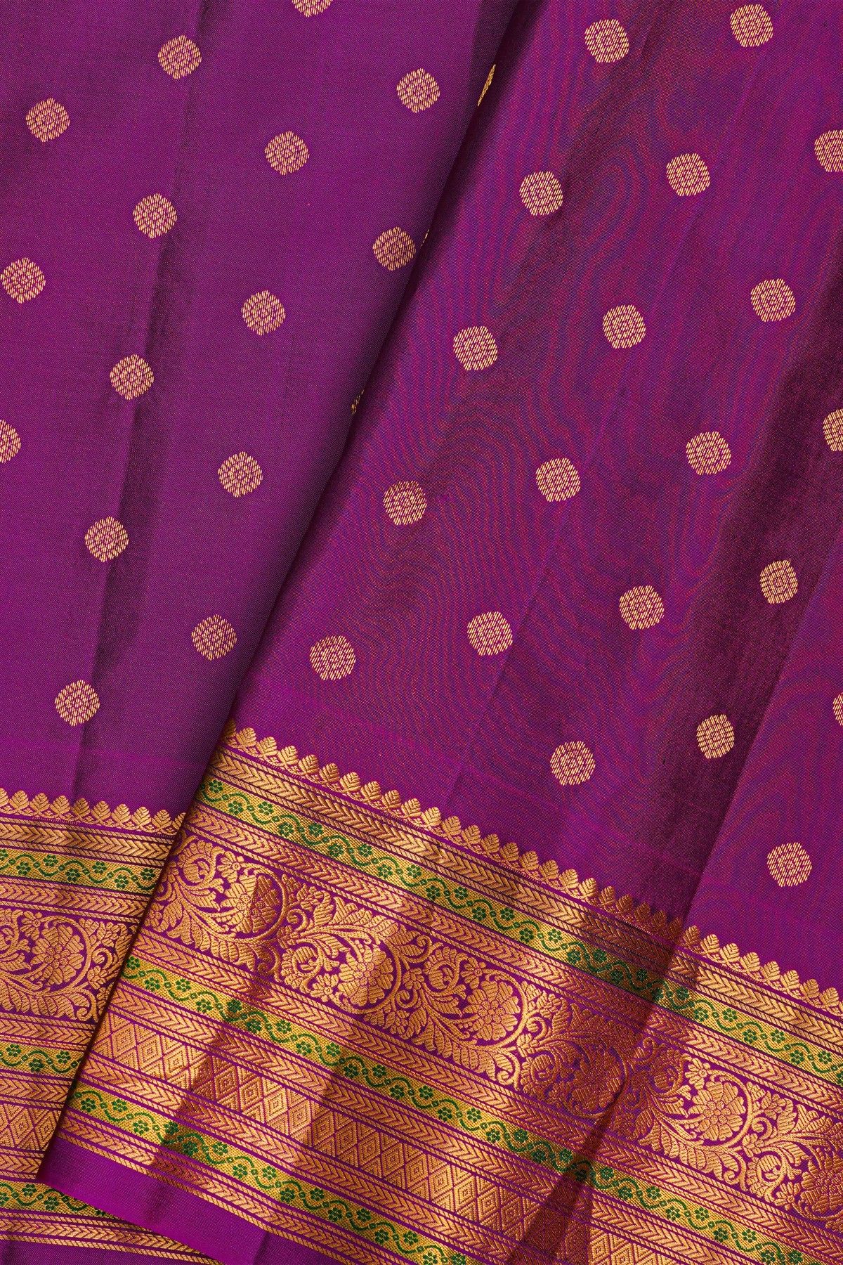 Gadwal Silk Purple Saree