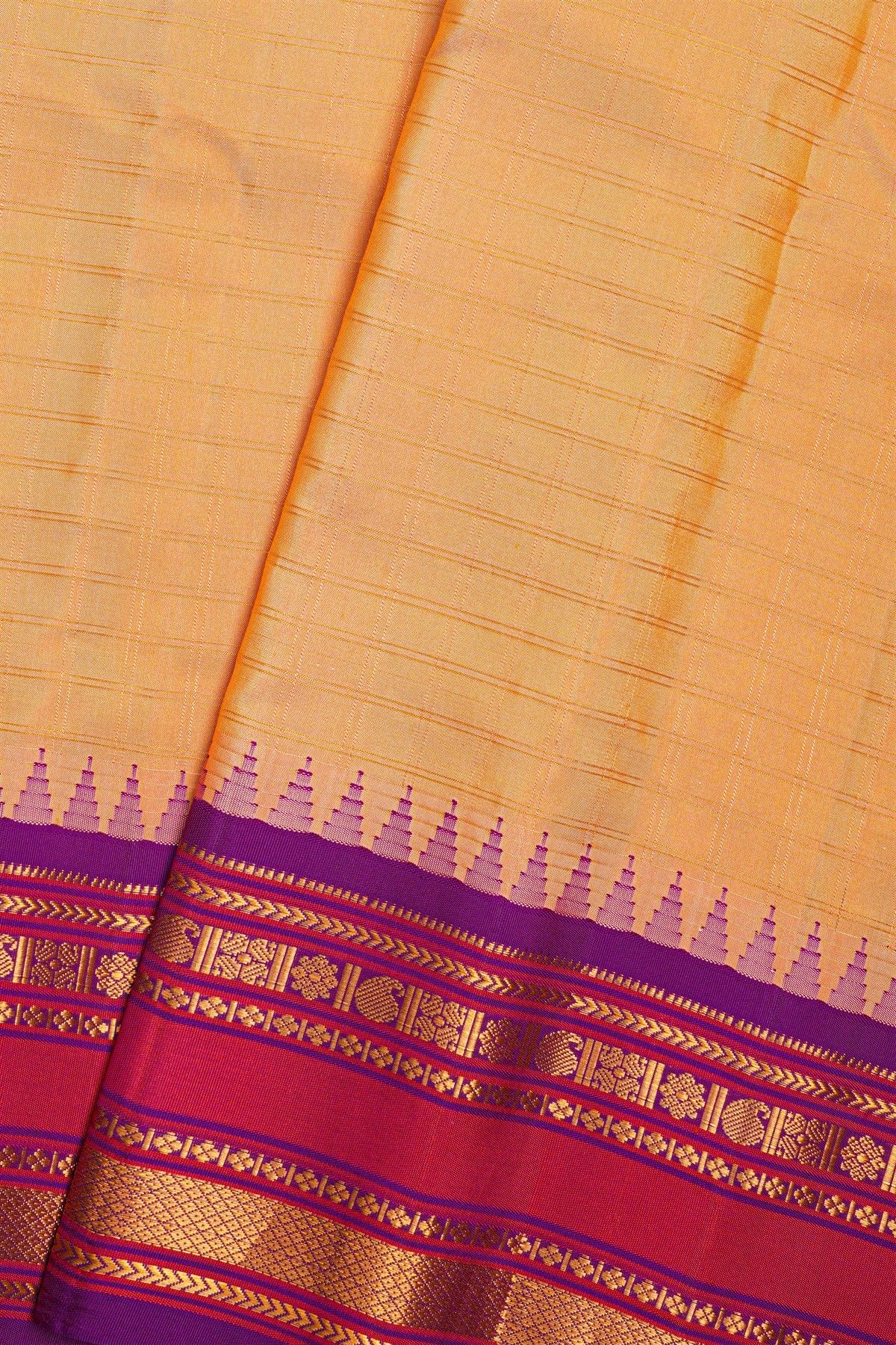 Gadwal Silk Cream Saree