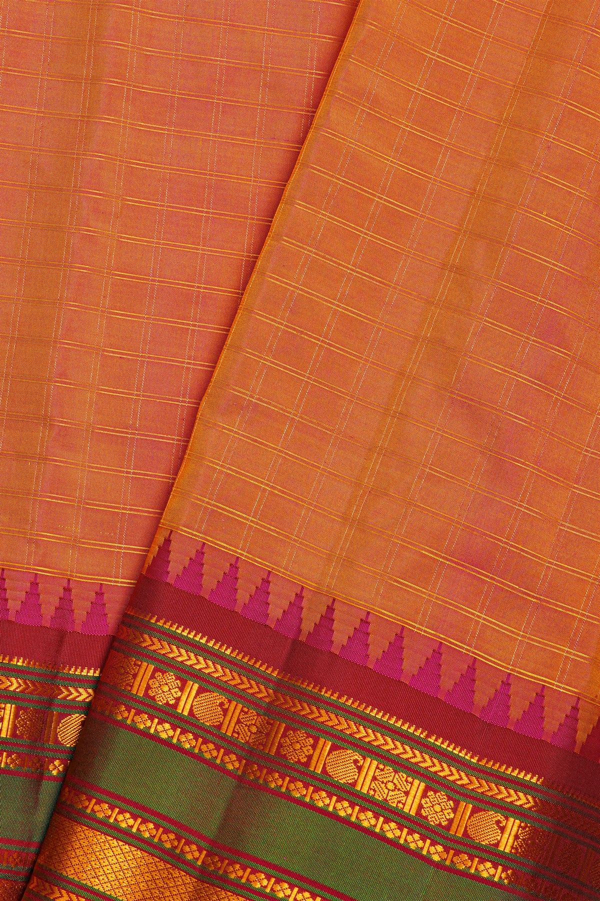 Gadwal Silk Dual Colour Saree