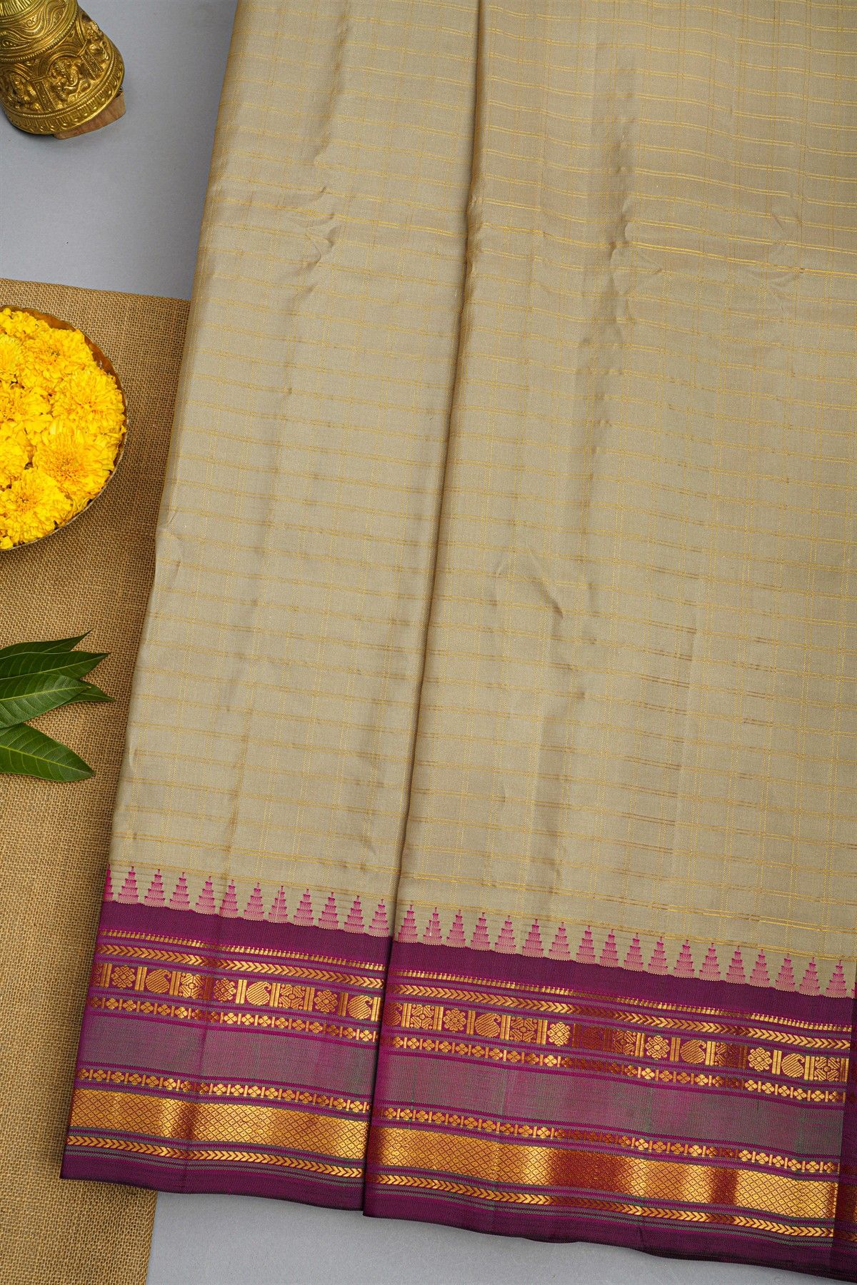 Gadwal Silk Dual Colour Saree