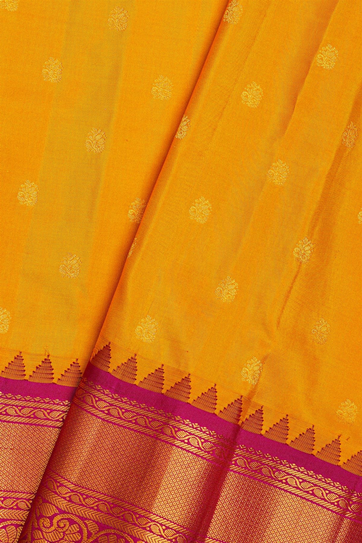 Gadwal Silk Yellow Saree