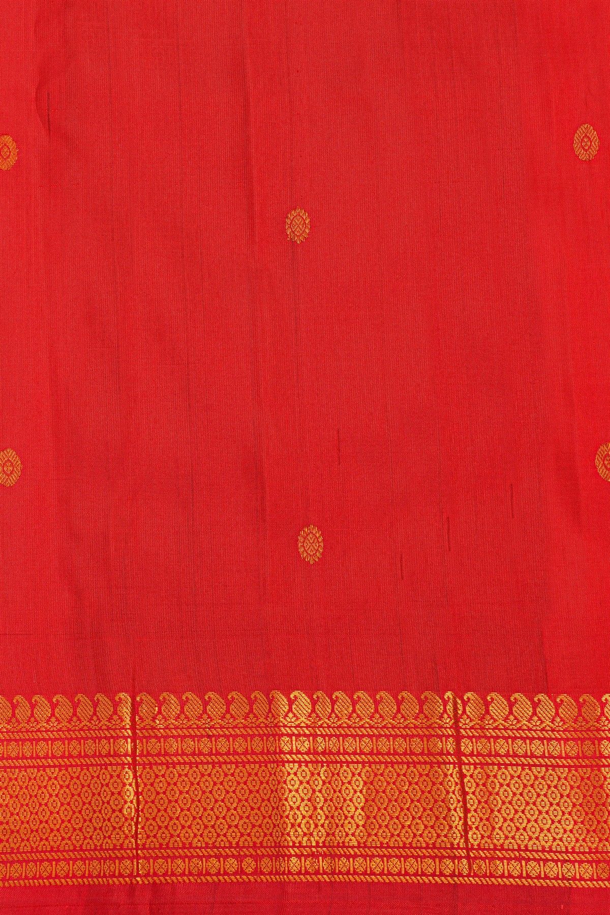 Gadwal Silk Off White Saree