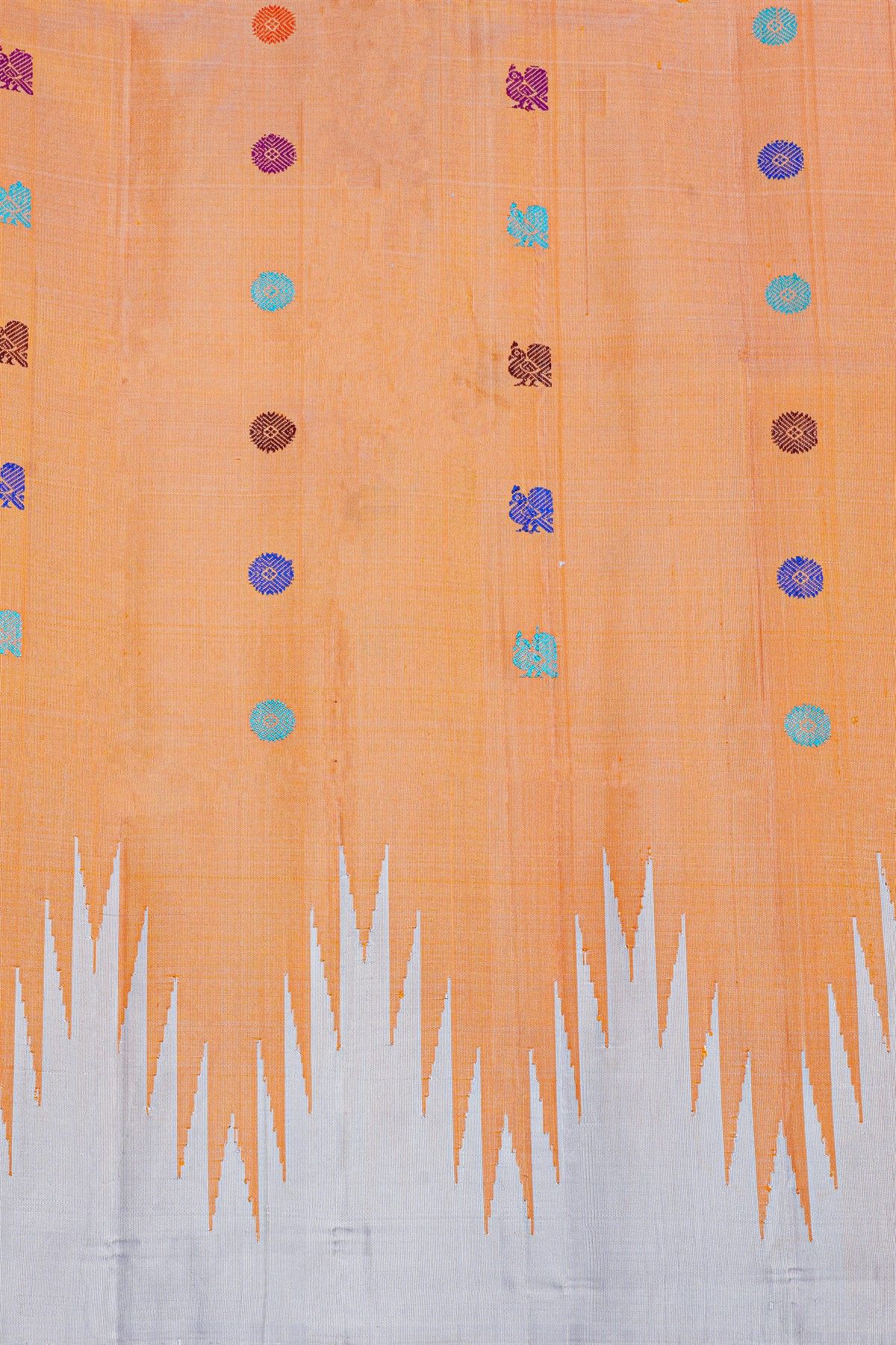 Gadwal Silk Off White Saree