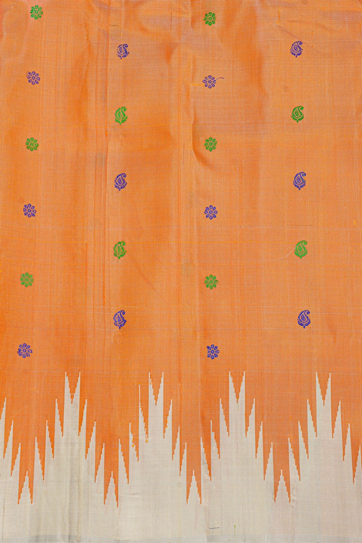 Gadwal Silk Cream Saree