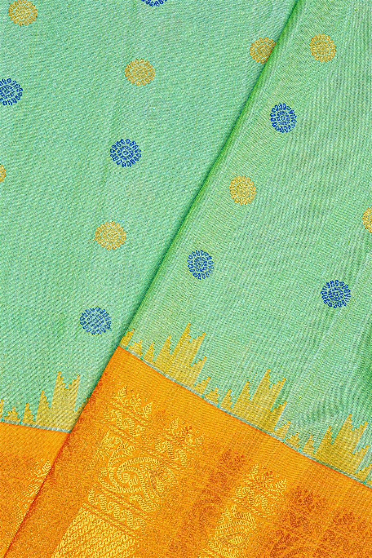 Gadwal Silk Sea Green Saree