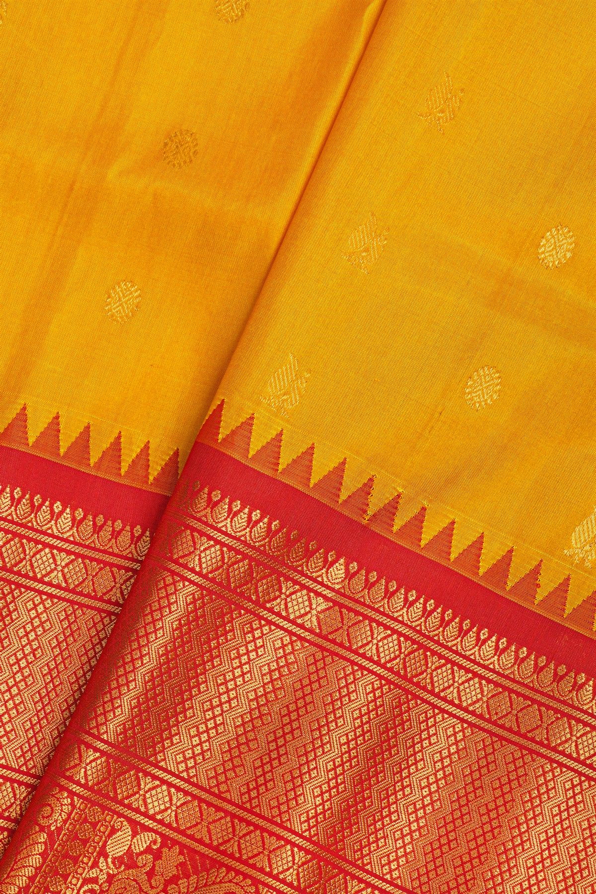 Gadwal Silk Mustard Saree