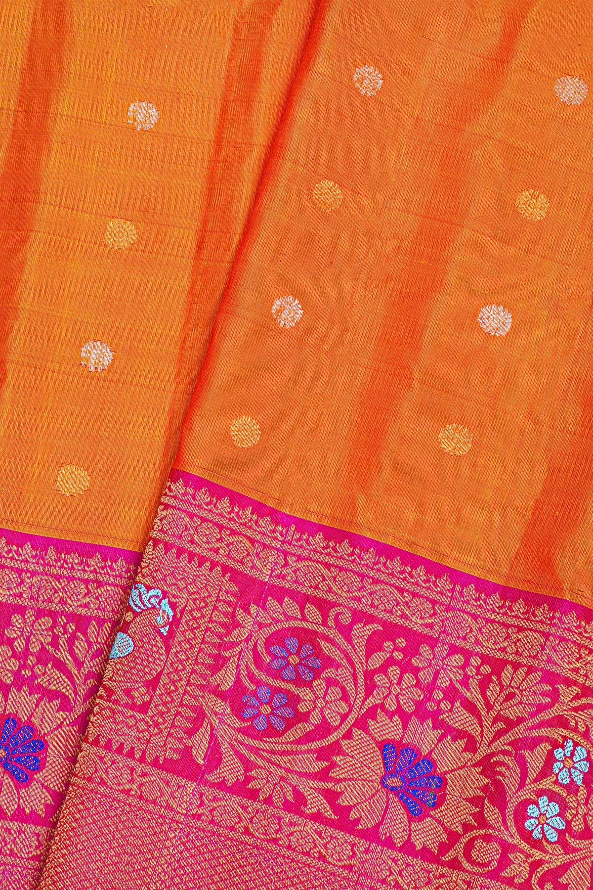 Gadwal Silk Dual color saree