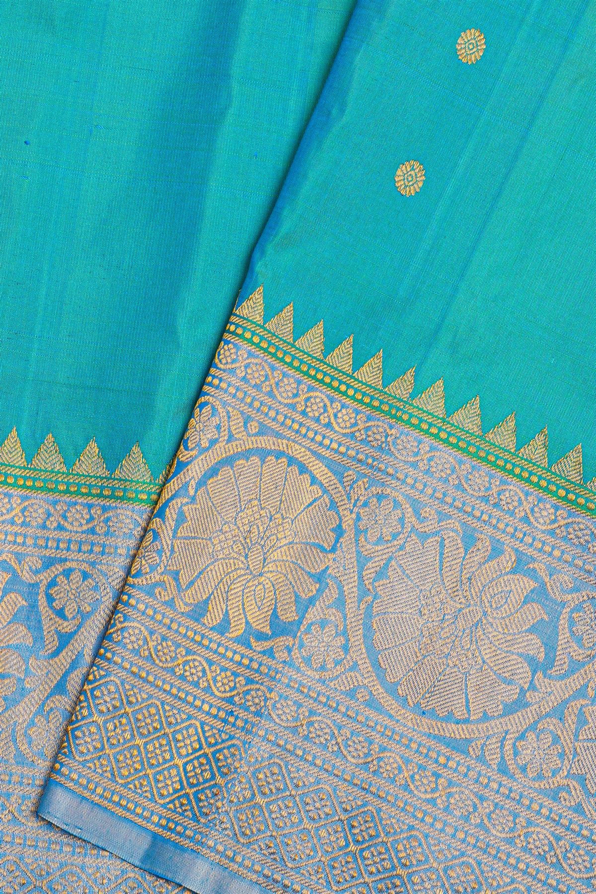 Gadwal Silk Sea Green Saree