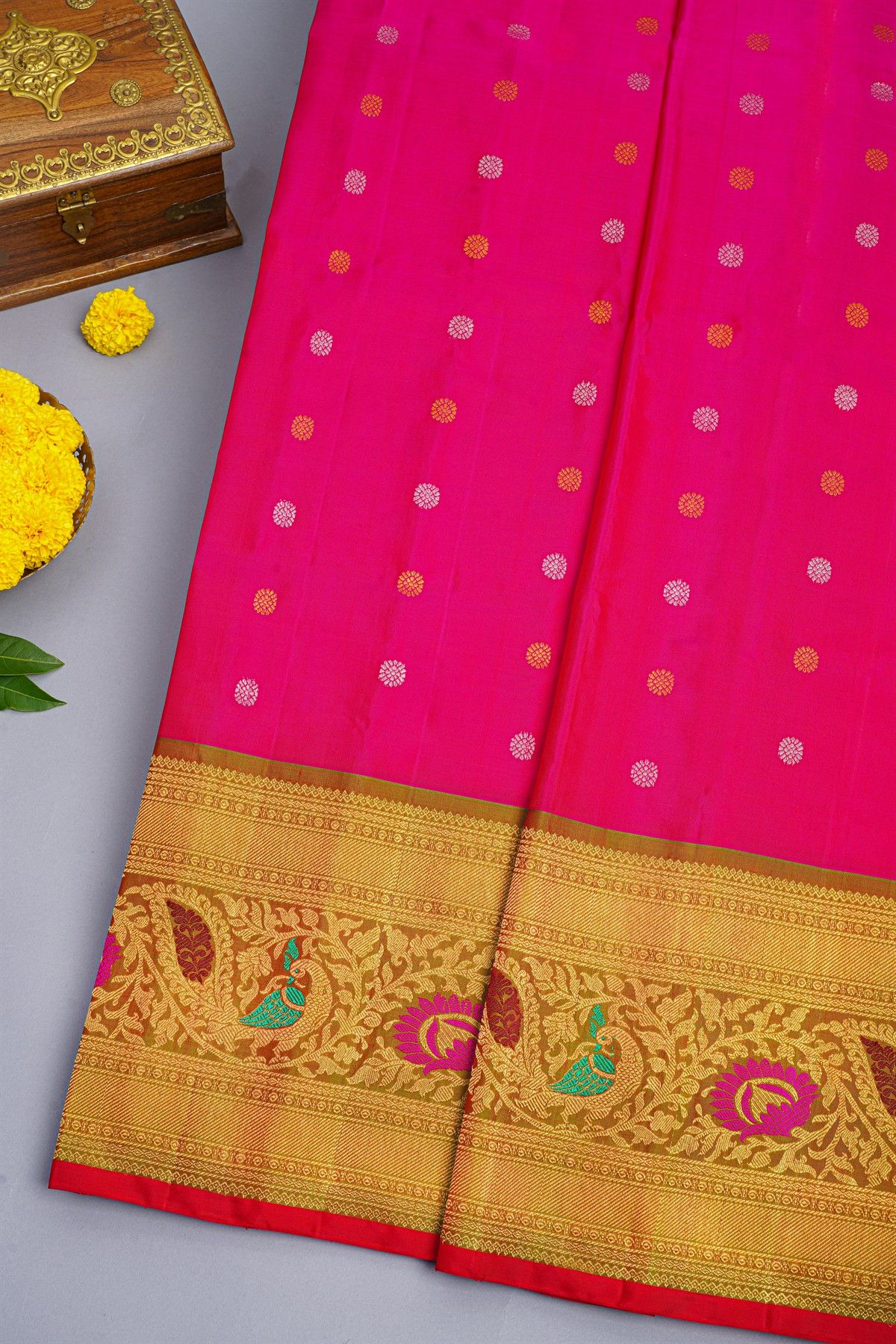 Gadwal Silk Pink Saree