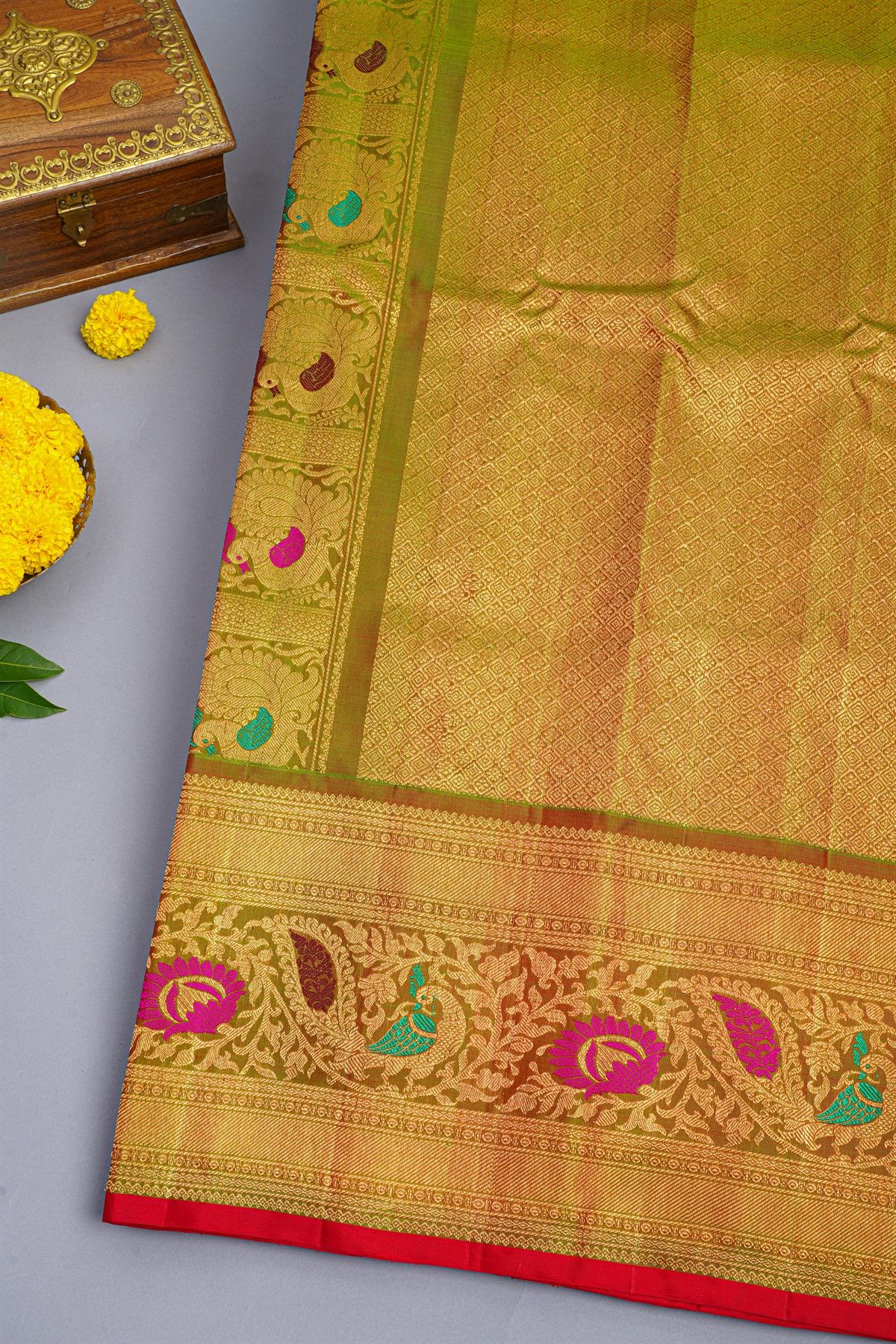 Gadwal Silk Pink Saree