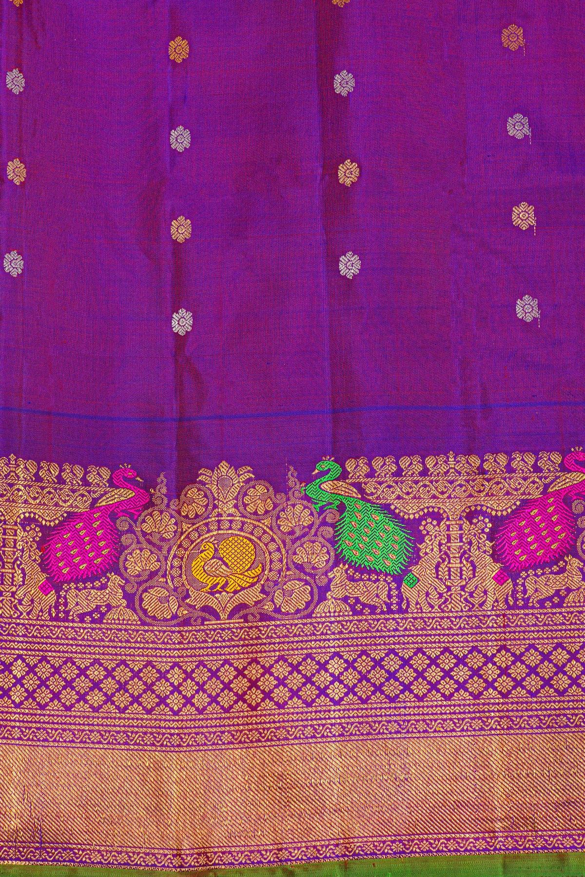 Gadwal Silk Light Green Saree