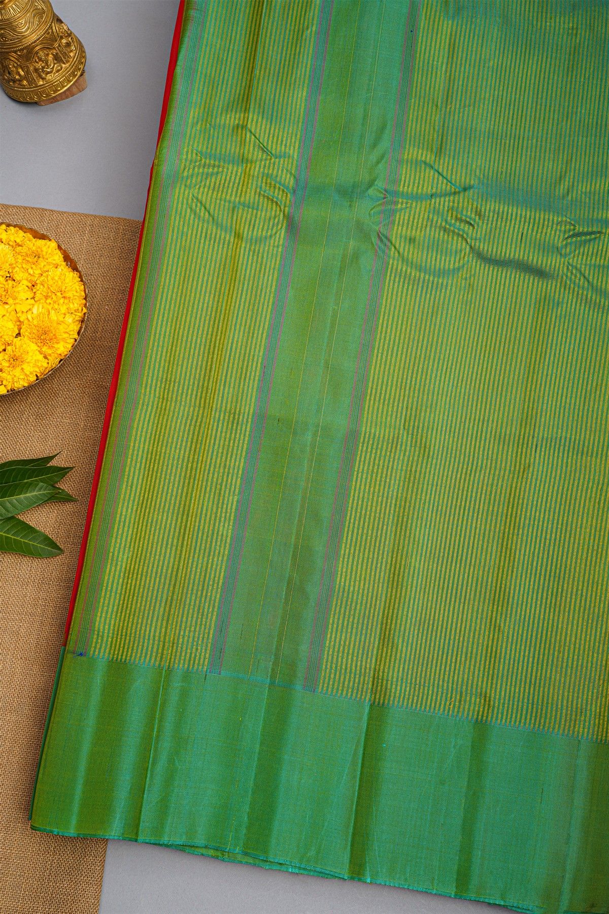 Gadwal Silk Red Saree