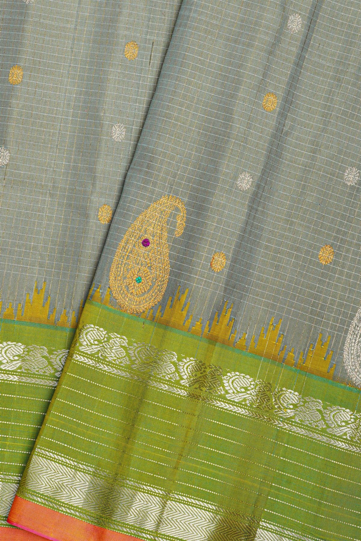 Gadwal Silk Grey Saree