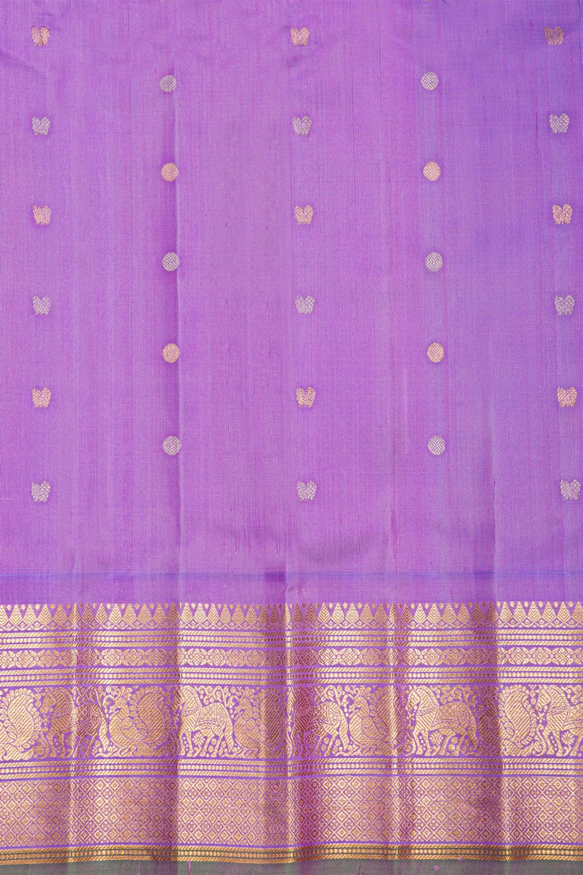 Gadwal Silk Sky Blue Saree