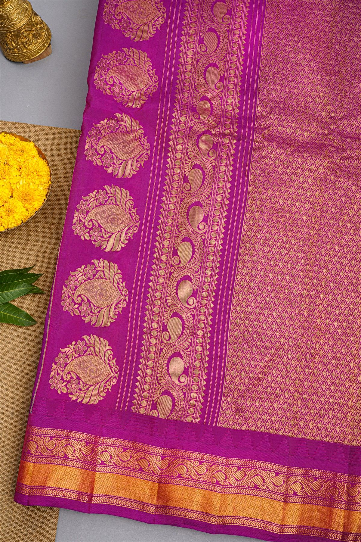 Gadwal Silk Royal Blue Saree