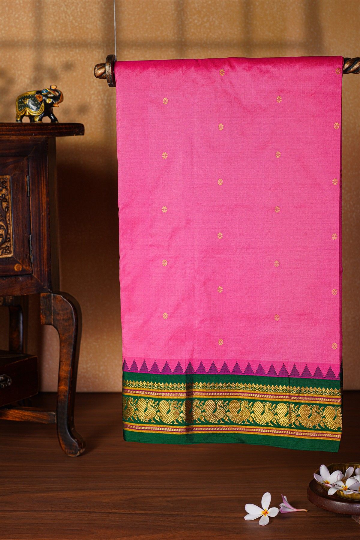 Narayanpet Silk Pink Saree