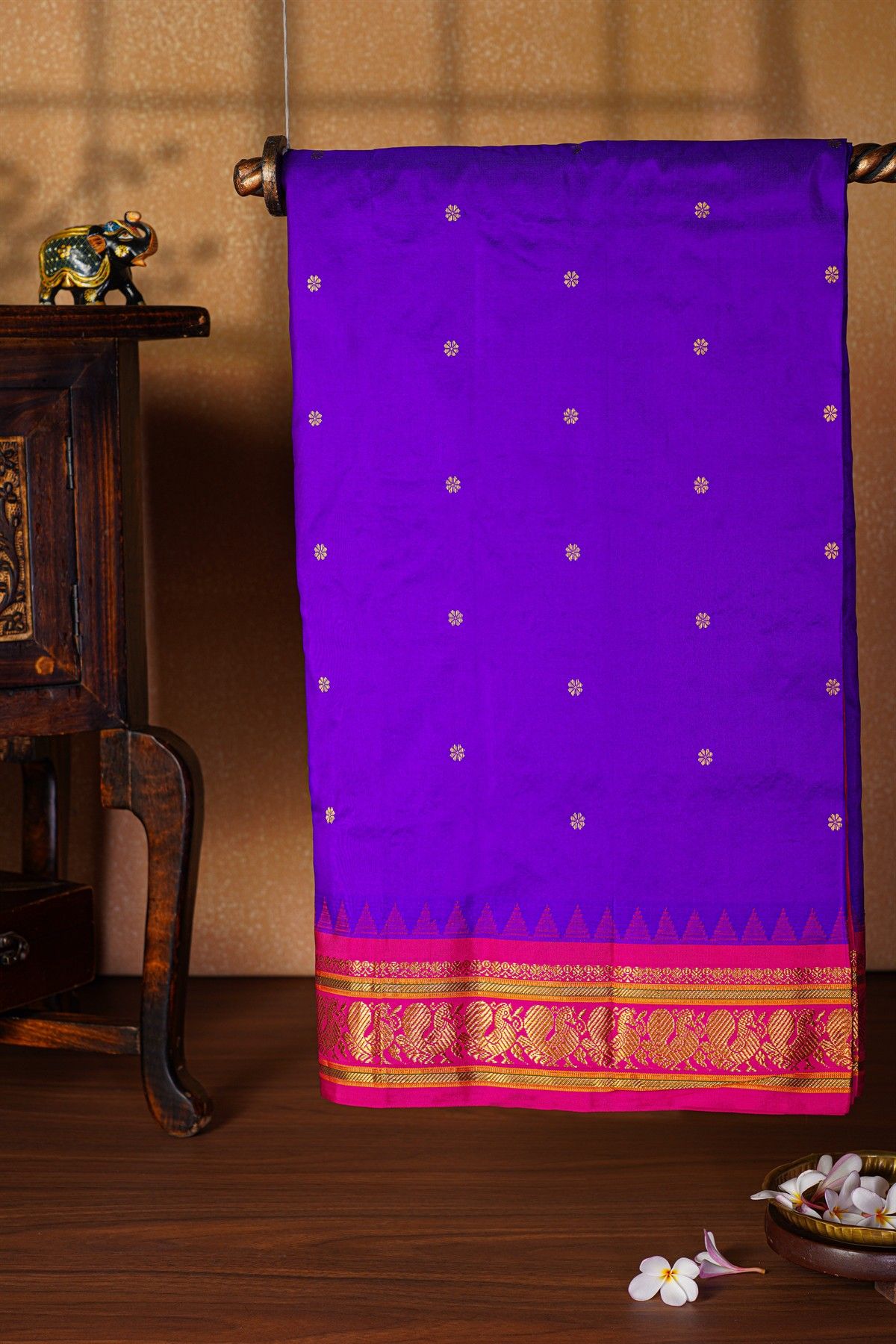Narayanpet Silk Royal Blue Saree