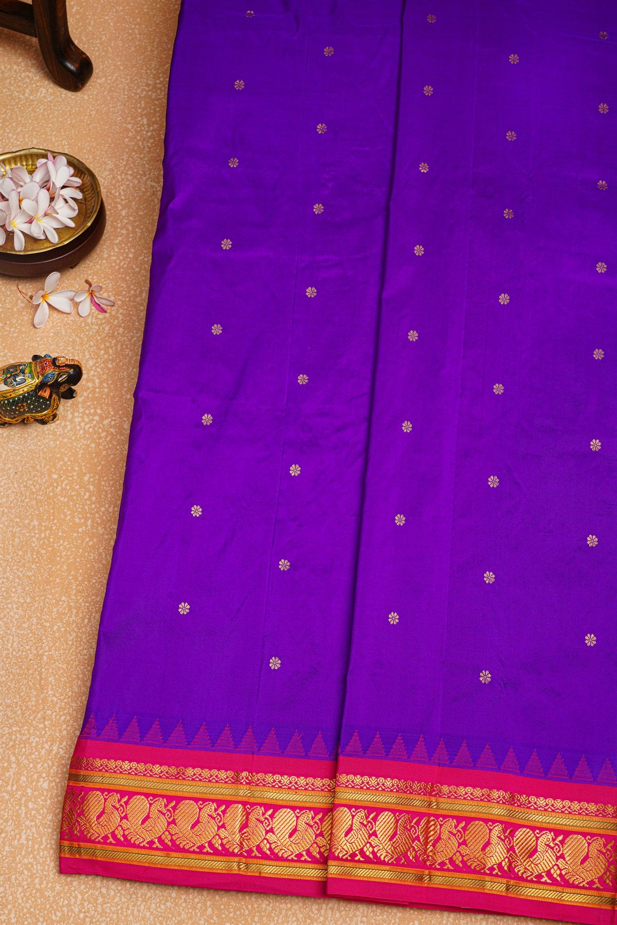 Narayanpet Silk Royal Blue Saree
