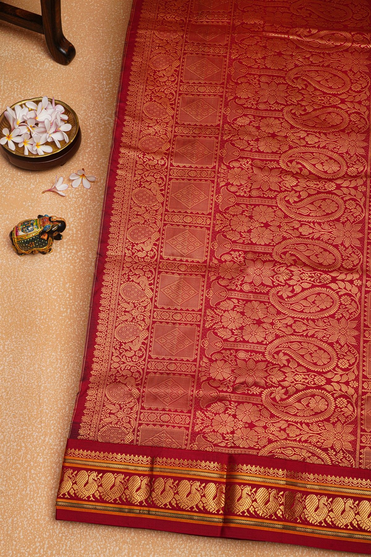 Narayanpet Silk Grey Saree