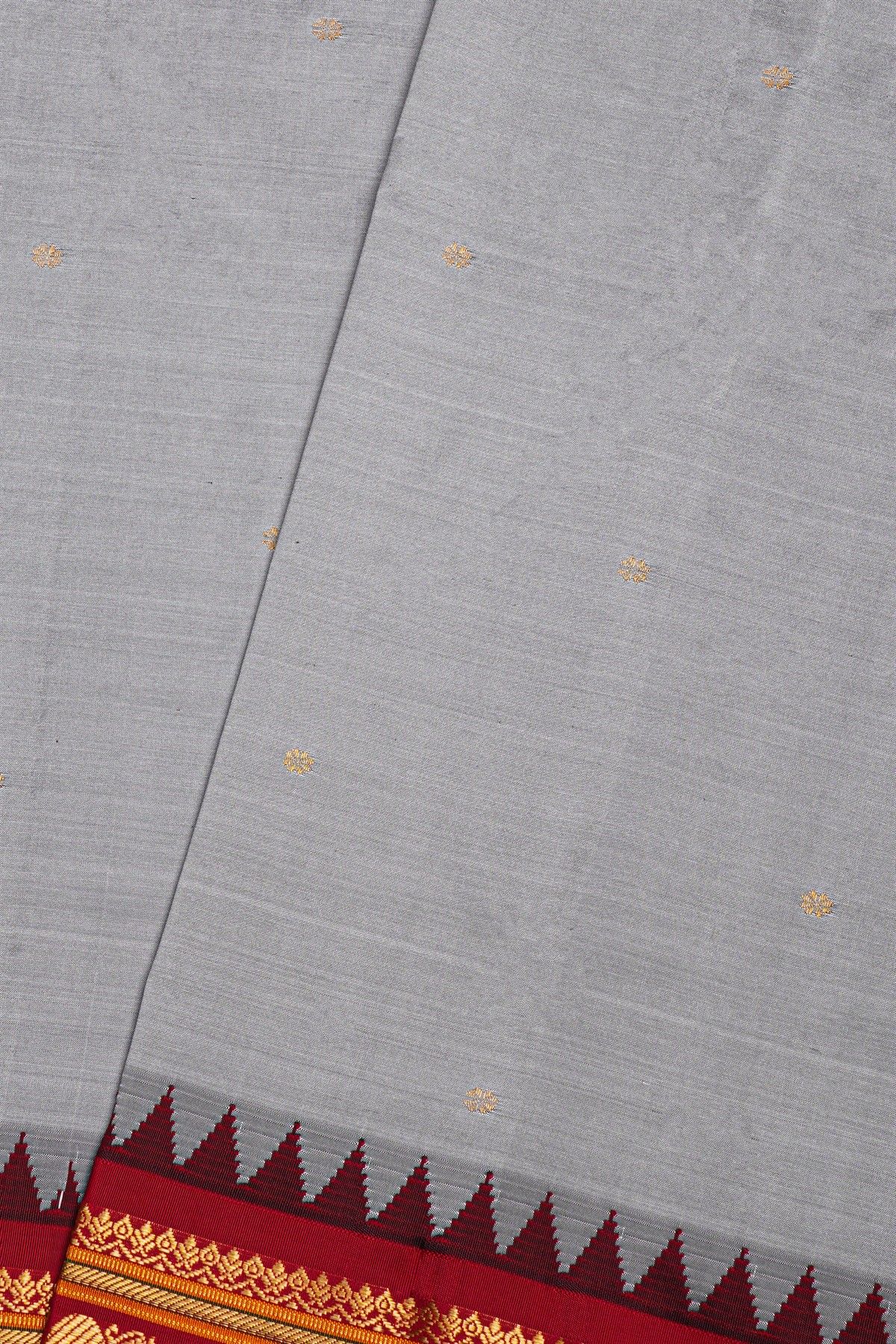 Narayanpet Silk Grey Saree