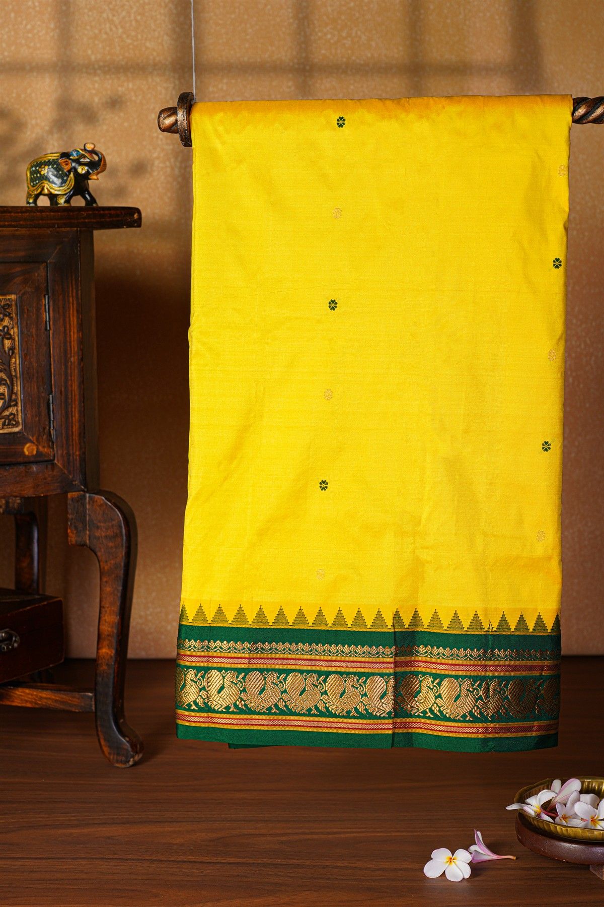 Narayanpet Silk Yellow Saree