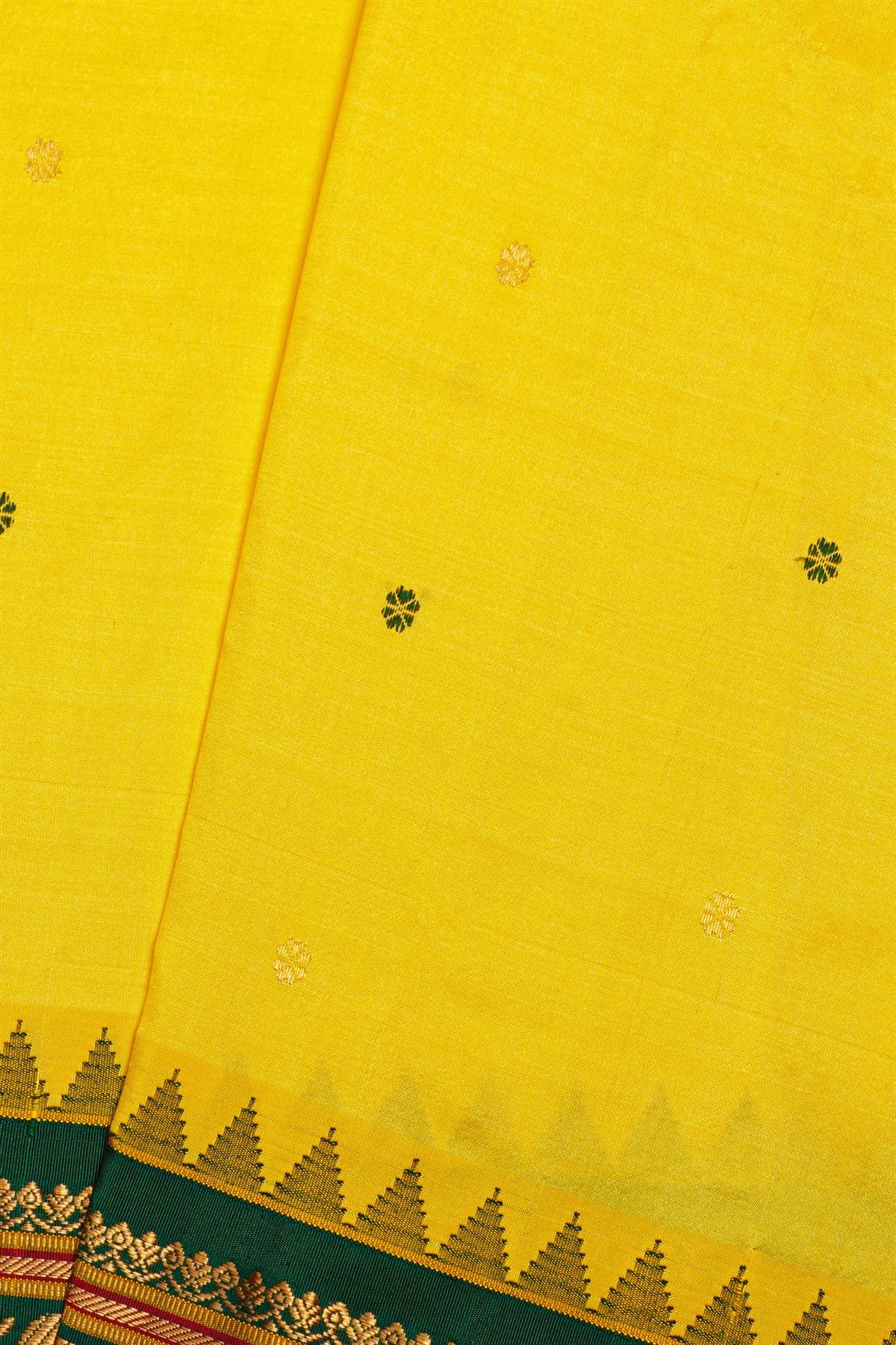Narayanpet Silk Yellow Saree