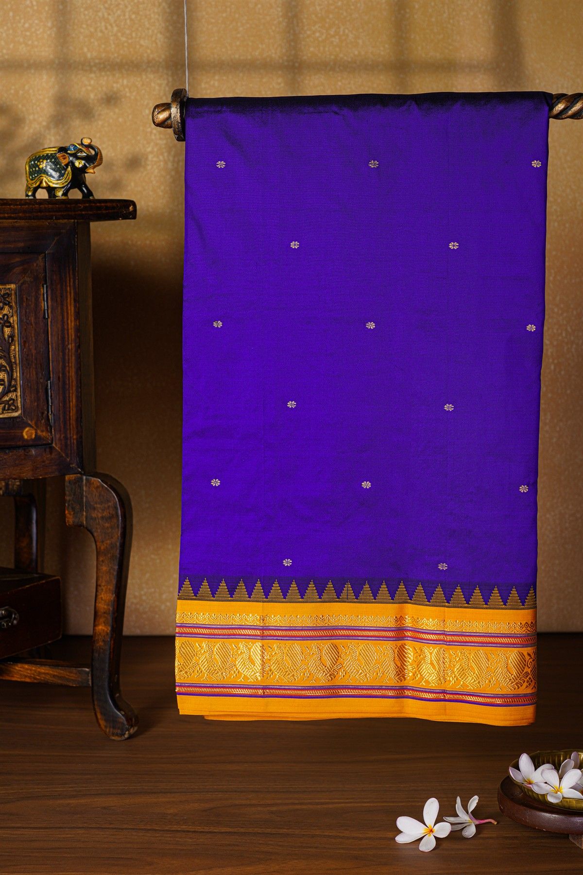 Narayanpet Silk Royal Blue Saree