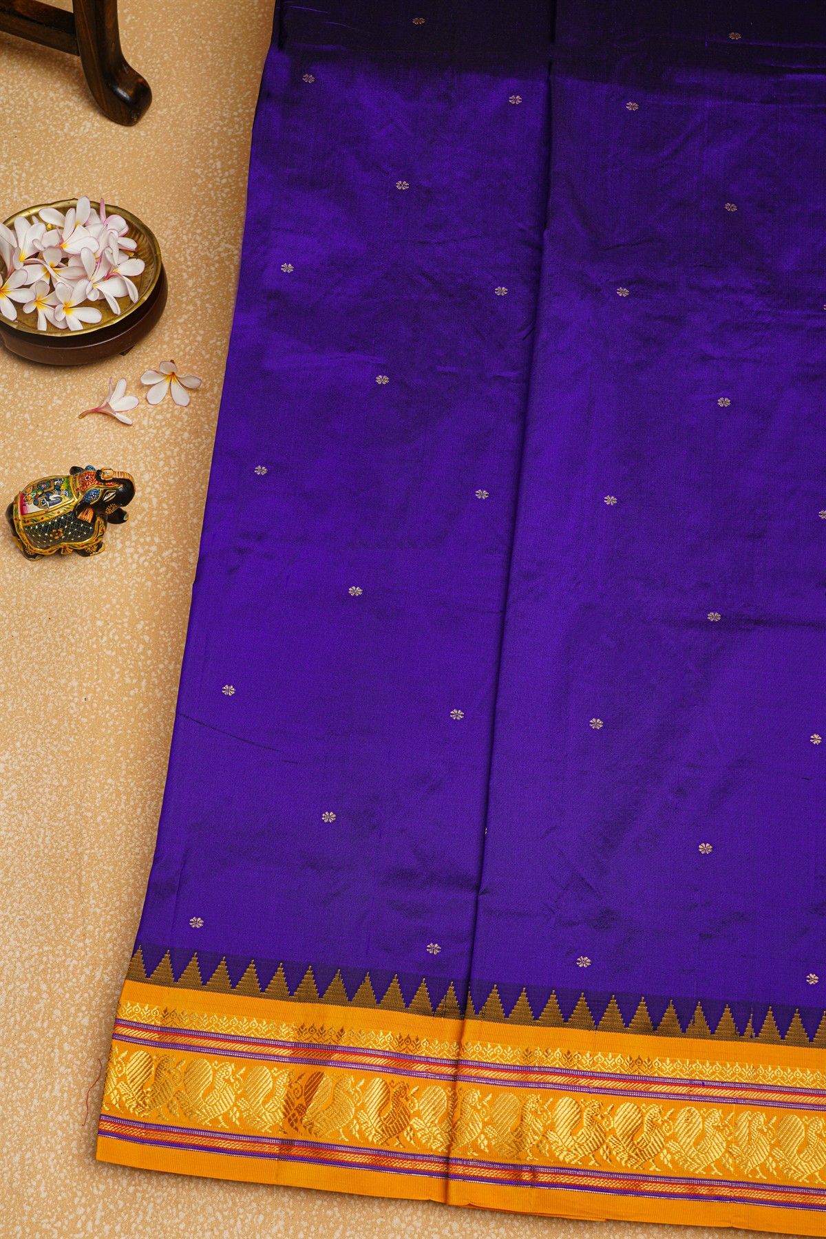 Narayanpet Silk Royal Blue Saree