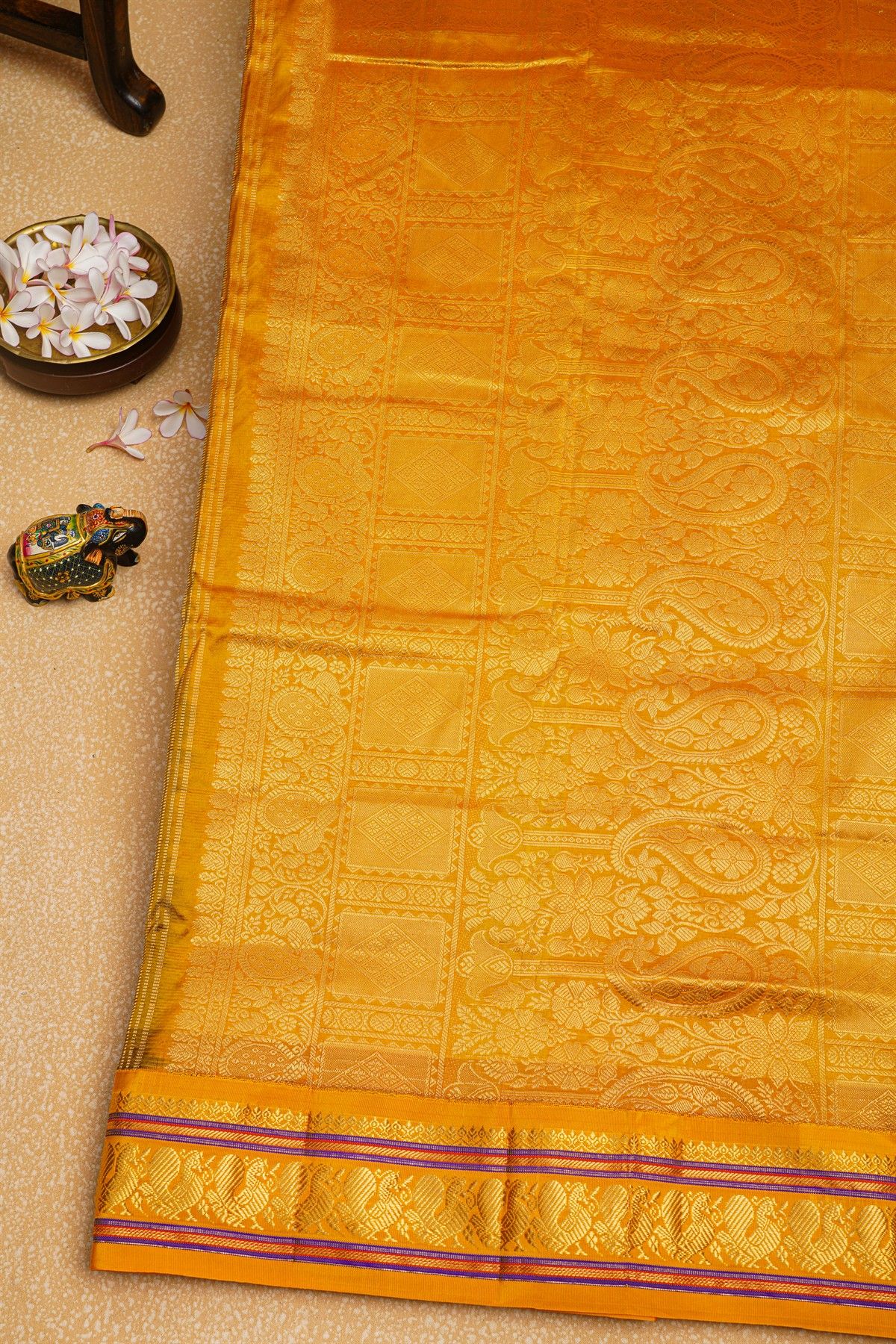 Narayanpet Silk Royal Blue Saree