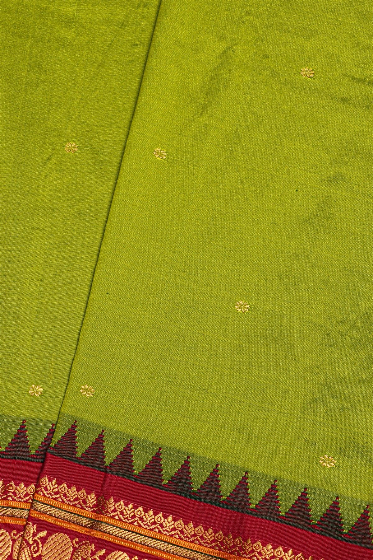Narayanpet Silk Green Saree