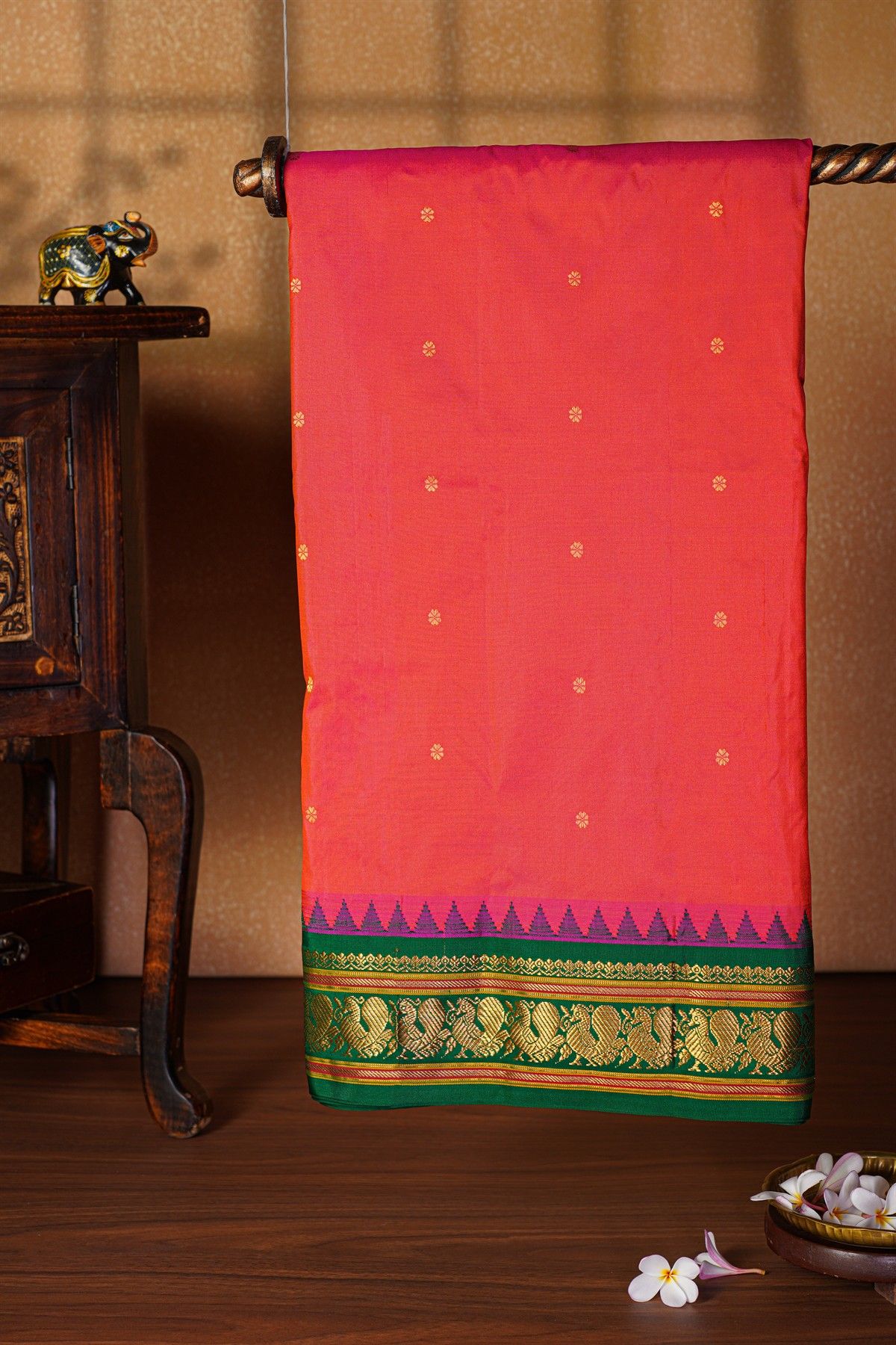 Narayanpet Silk Pink Saree