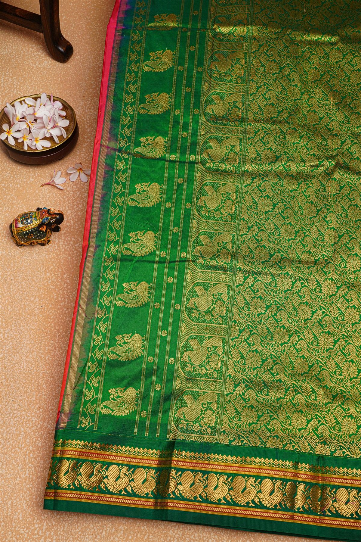 Narayanpet Silk Pink Saree