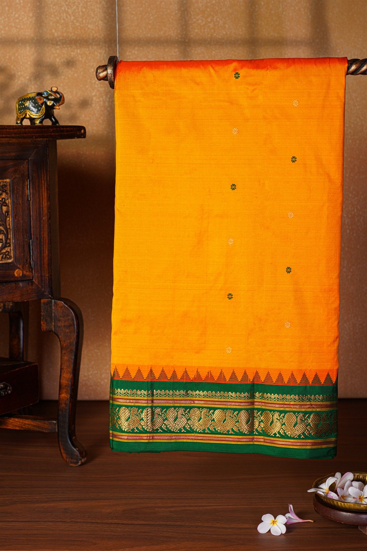 Narayanpet Silk Mustard Saree
