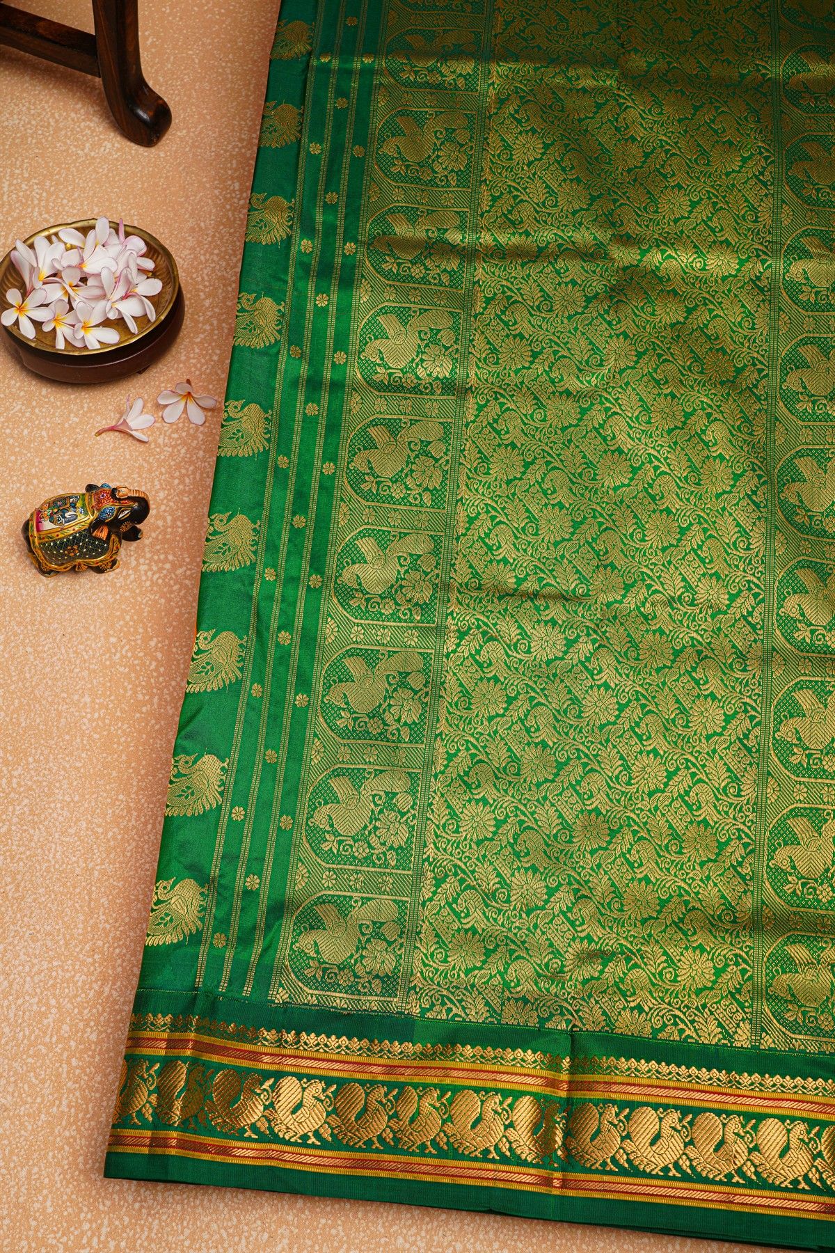 Narayanpet Silk Mustard Saree
