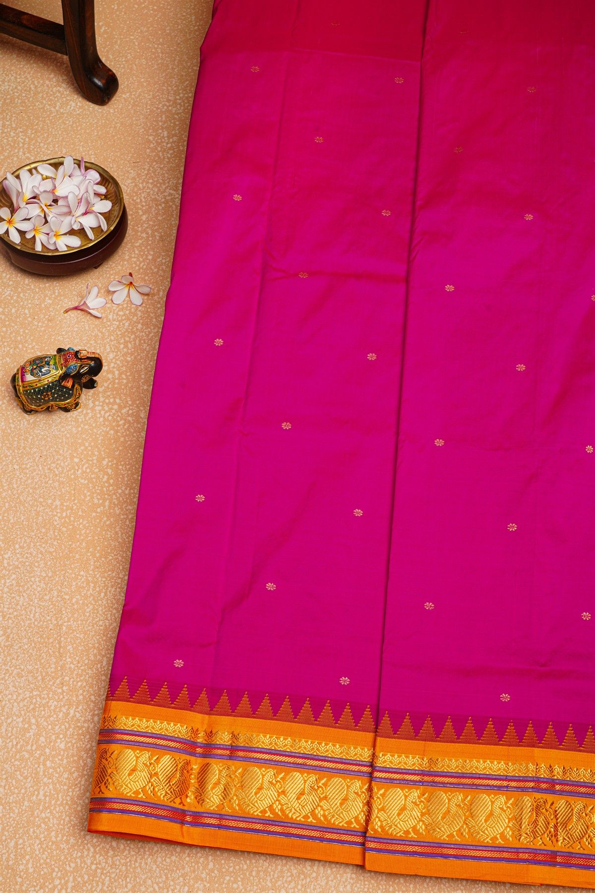 Narayanpet Silk Rani Pink Saree
