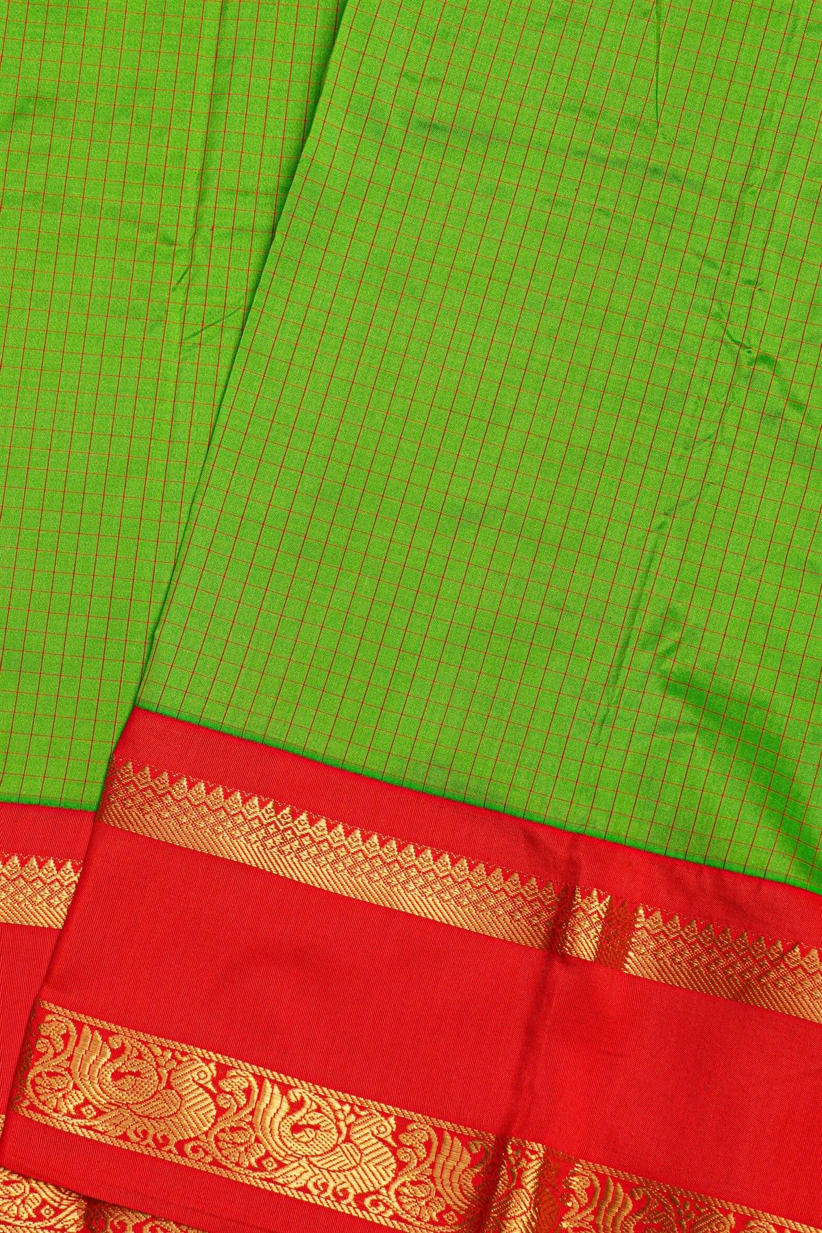 Narayanpet Silk Parrot Green Saree