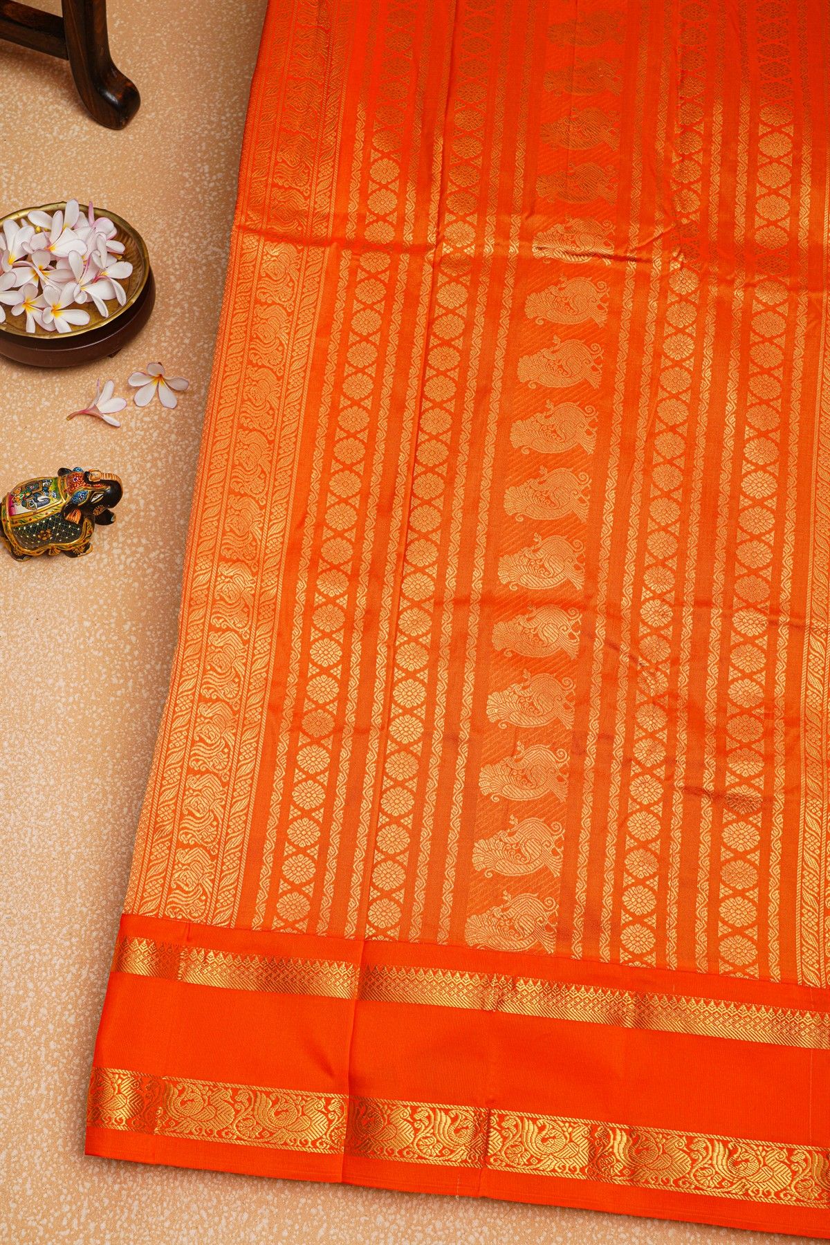 Narayanpet Silk Bottle Green Saree