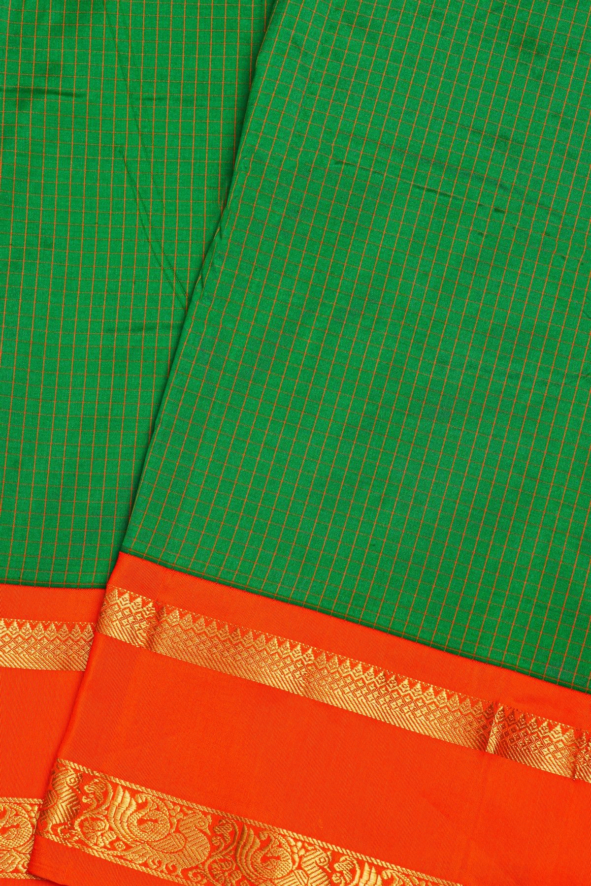 Narayanpet Silk Bottle Green Saree