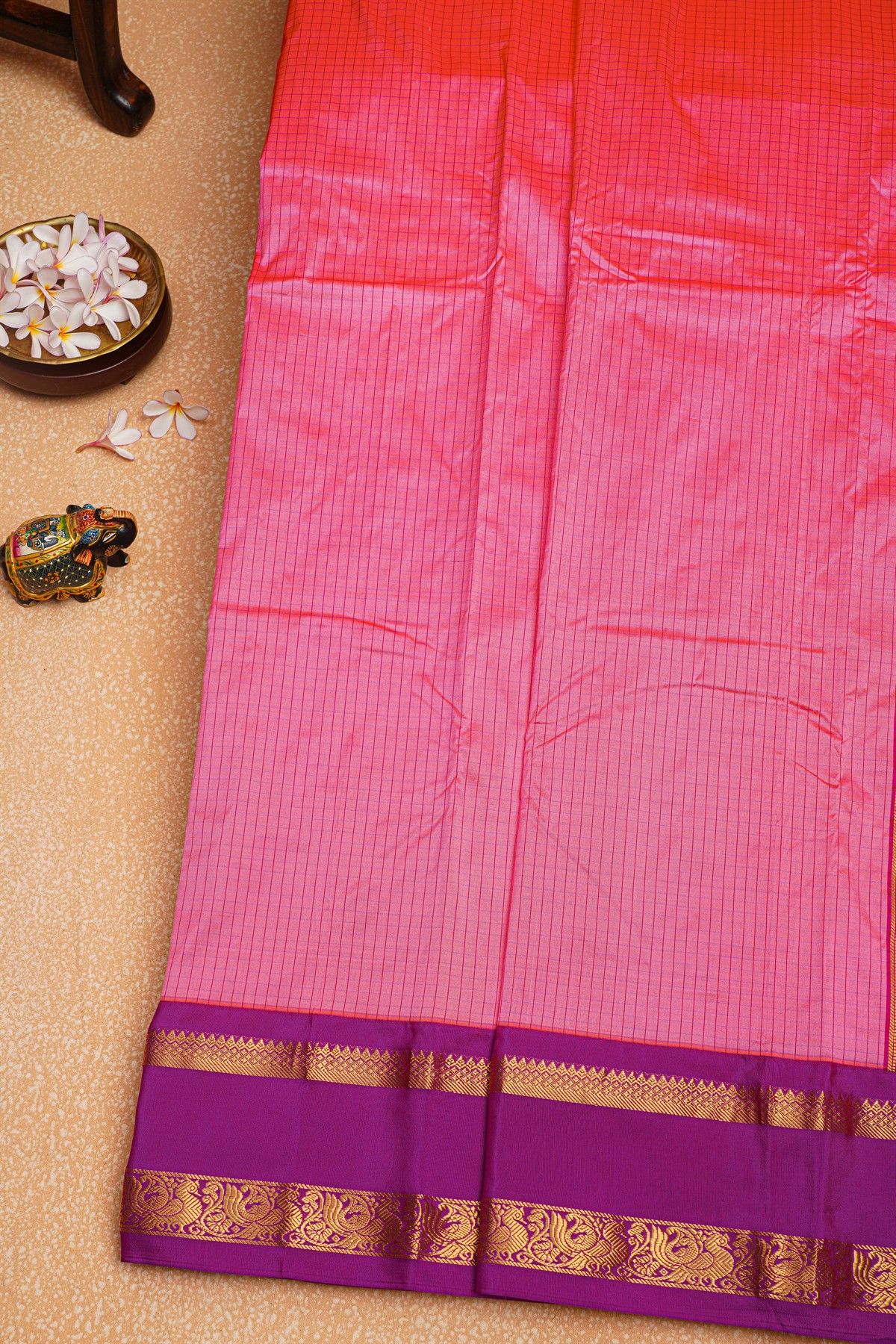 Narayanpet Silk Pink Saree