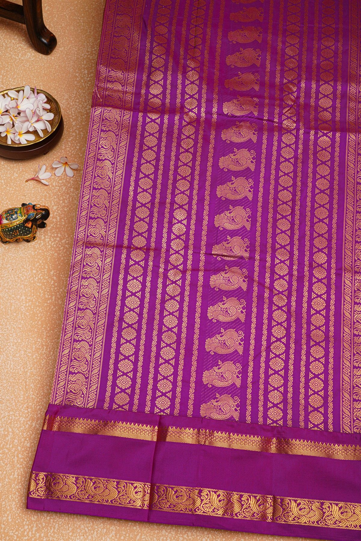 Narayanpet Silk Pink Saree