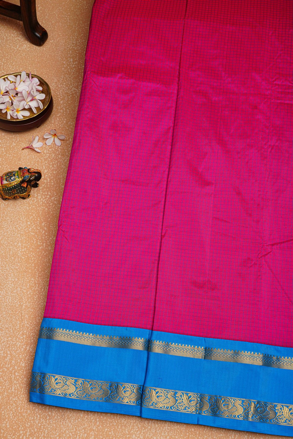 Narayanpet Silk Magenta Saree