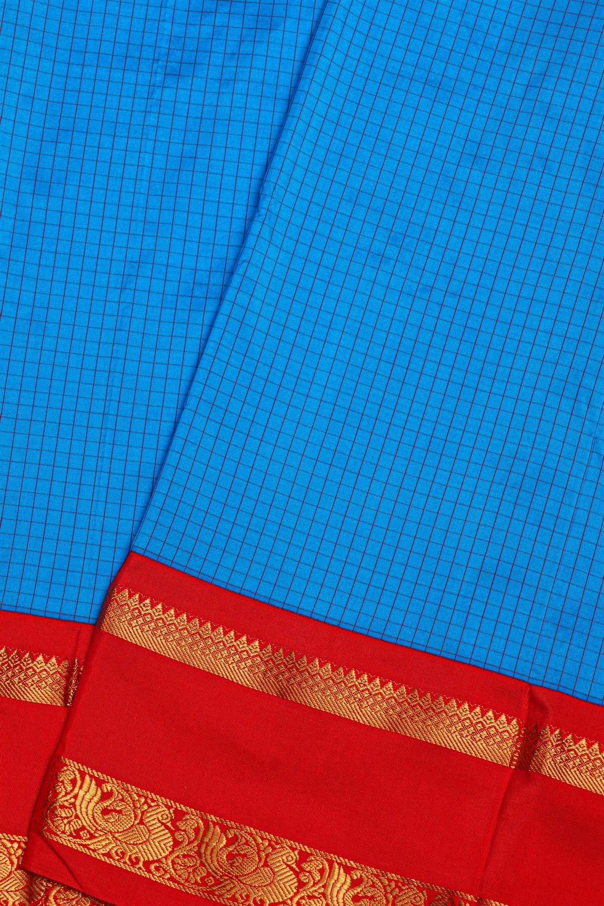 Narayanpet Silk Sea Blue Saree