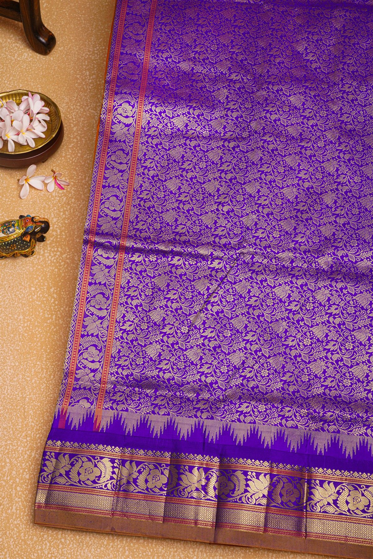 Narayanpet Silk Mustard Saree