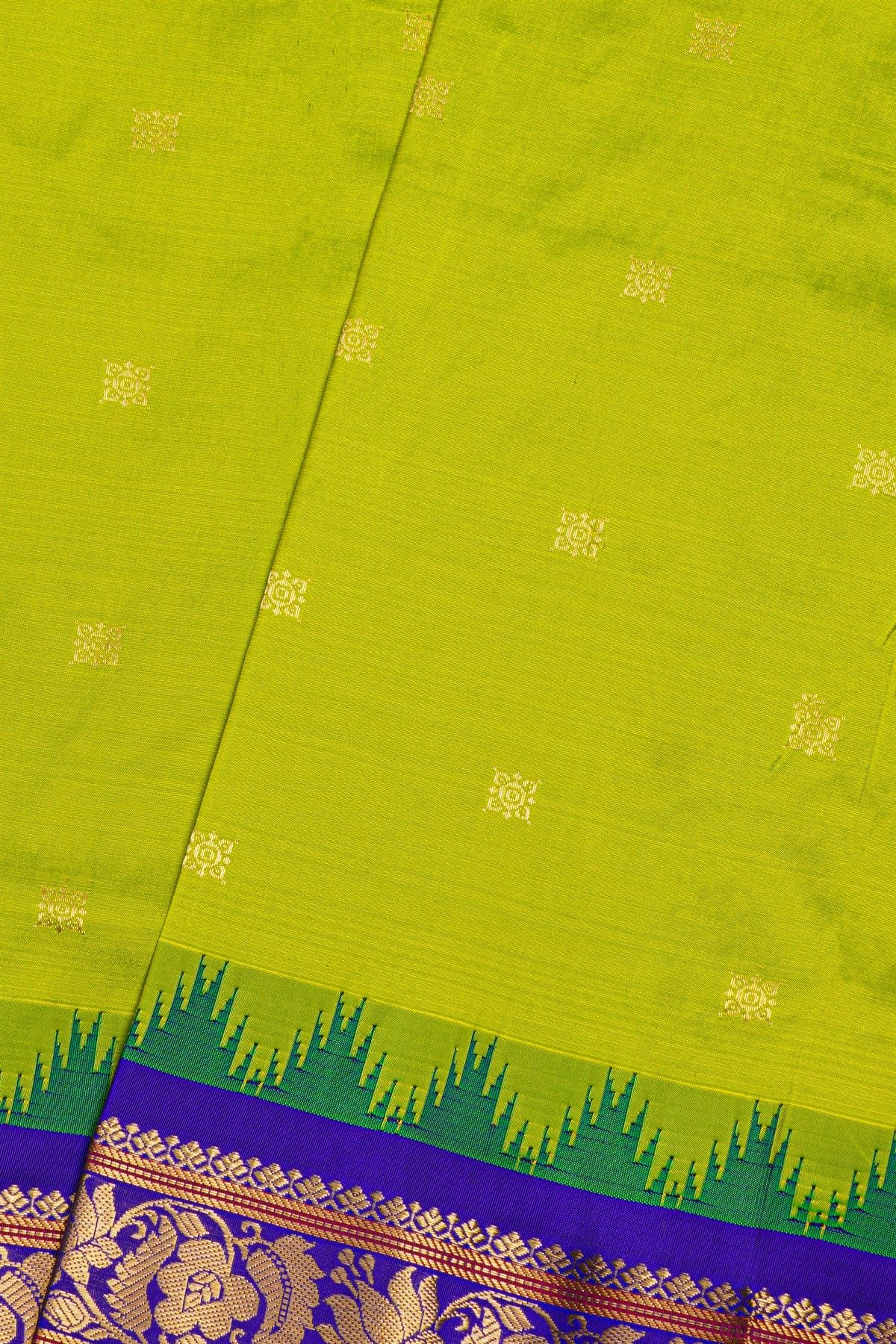 Narayanpet Silk Parrot Green Saree