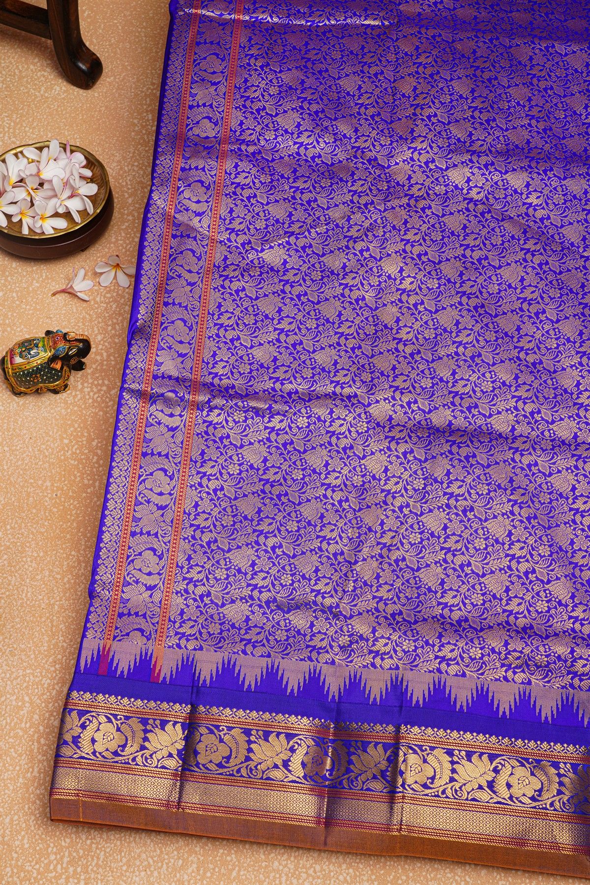 Narayanpet Silk Red Saree