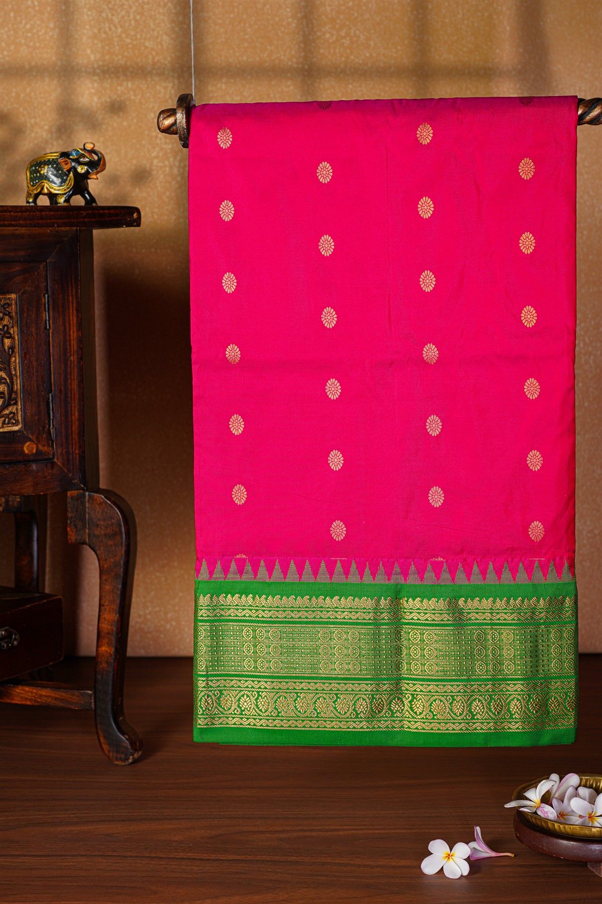 Narayanpet Silk Pink Saree