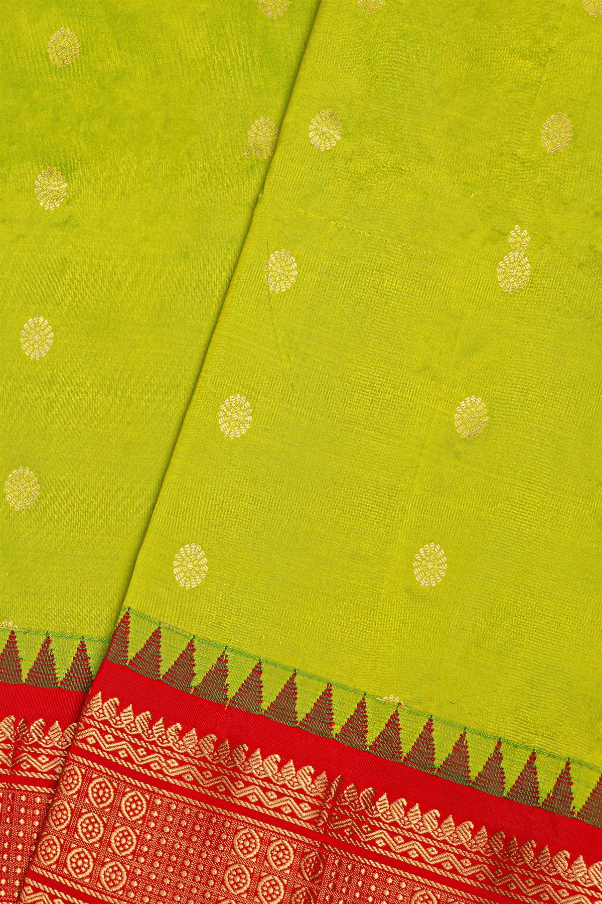 Narayanpet Silk Parrot Green Saree