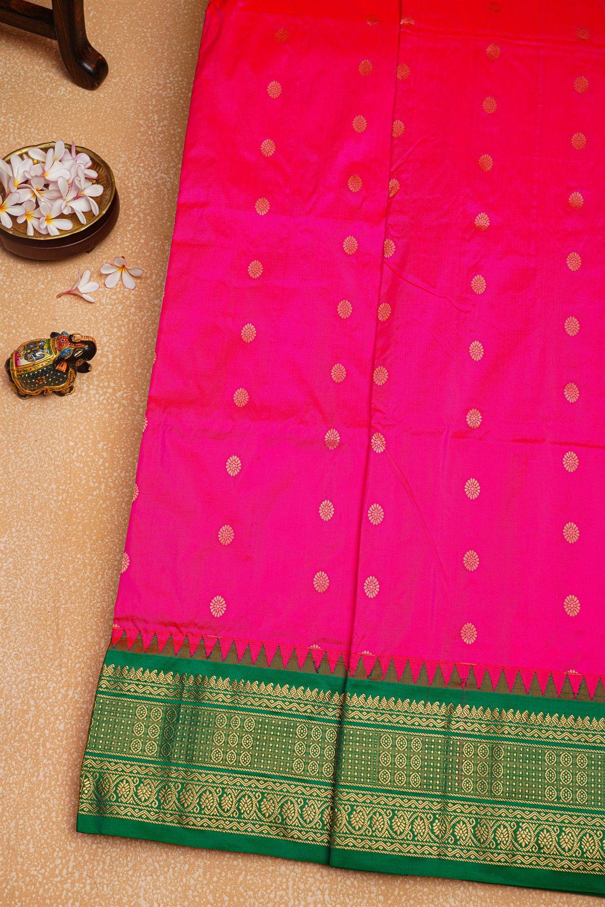 Narayanpet Silk Pink Saree