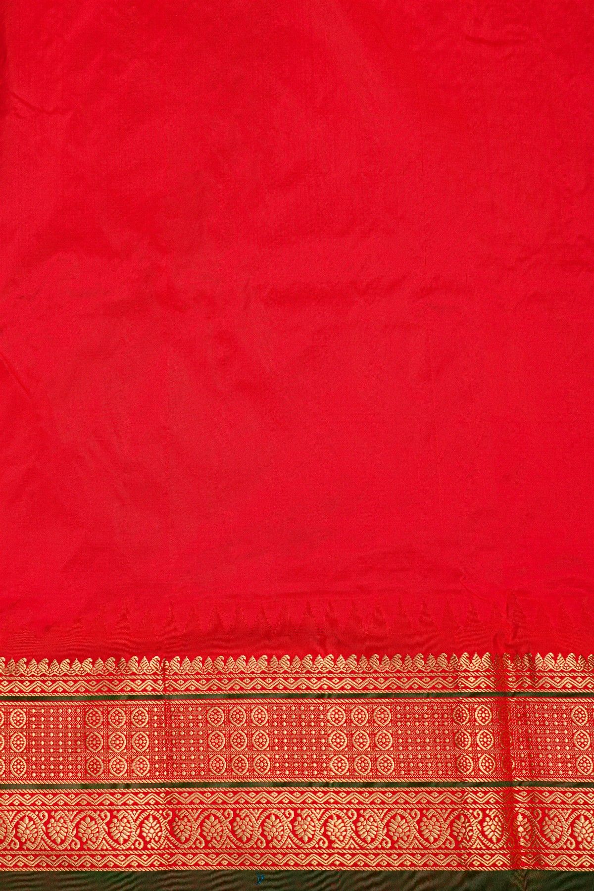 Narayanpet Silk Bottle Green Saree